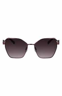 58mm Gradient Square Sunglasses