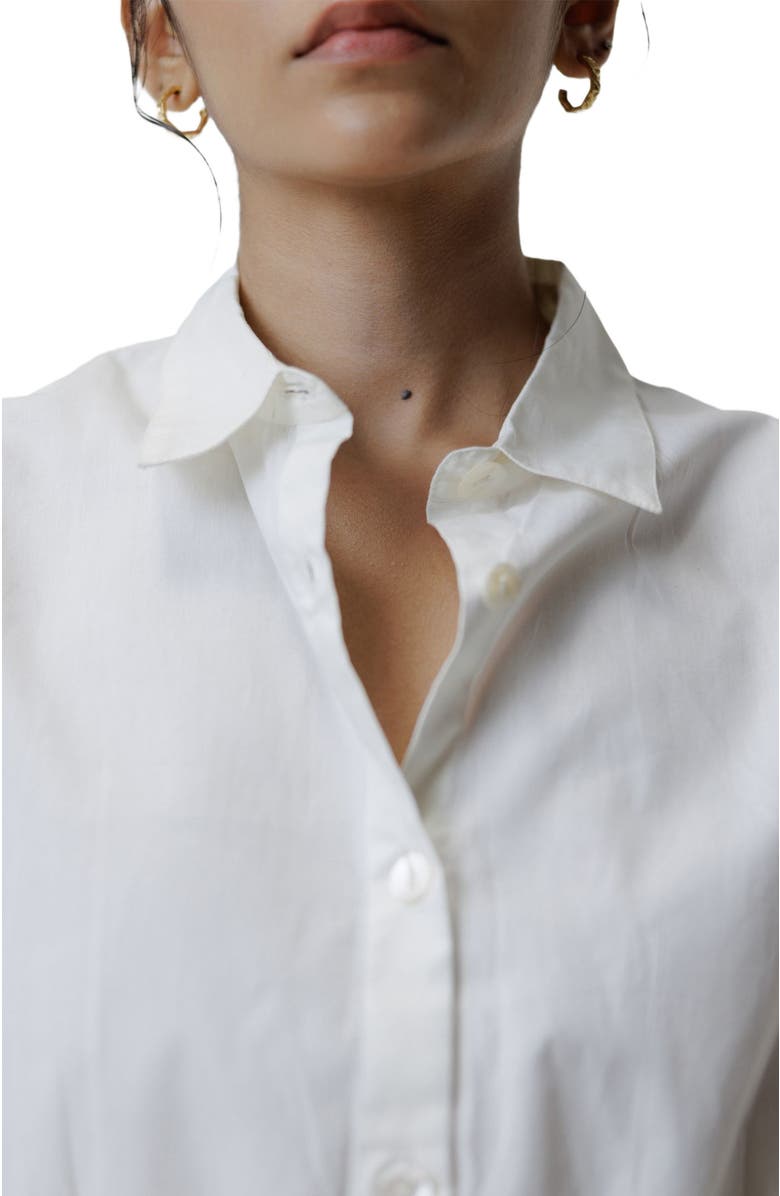 Reistor Oversized Crop Shirt, Alternate, color, Shell Off-White