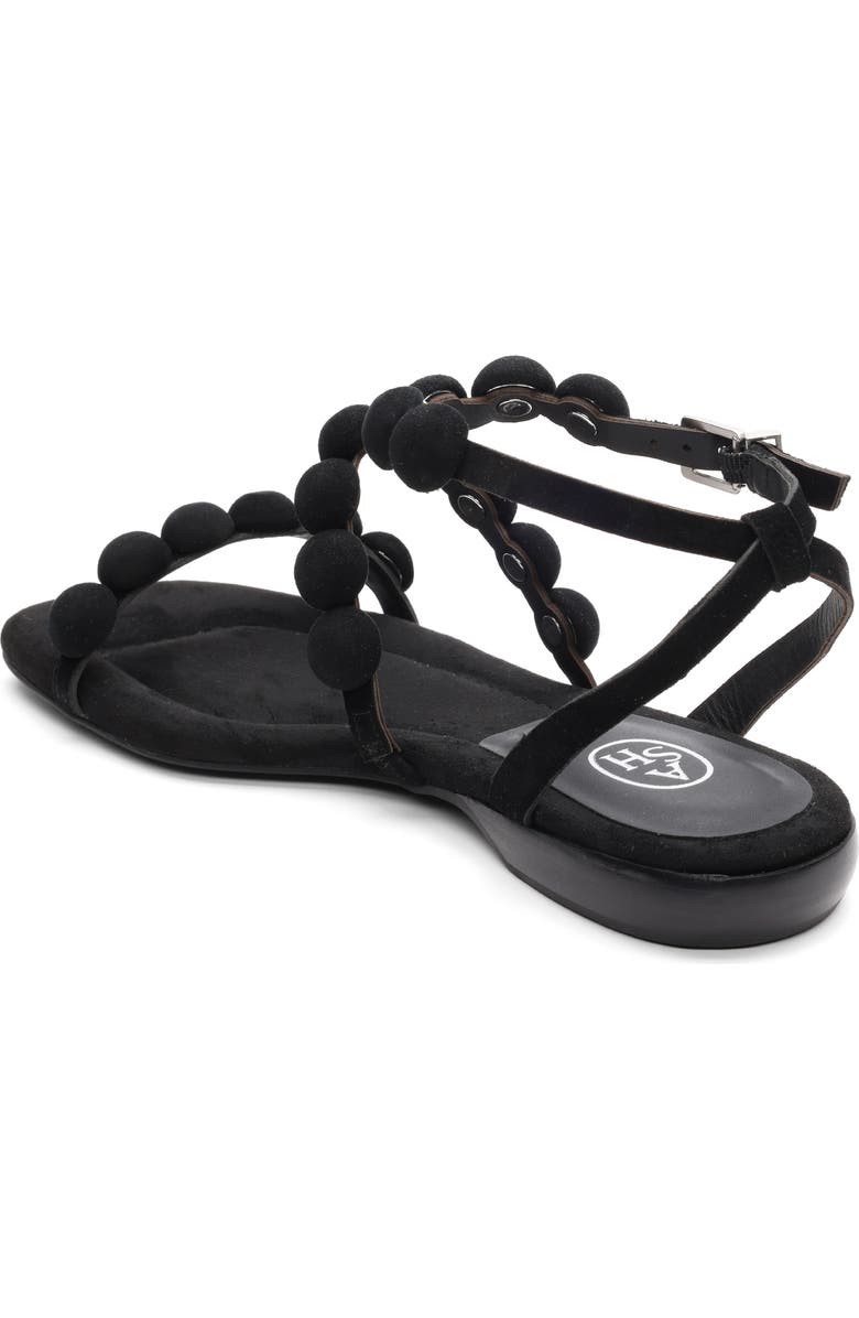 Ash Regy Pompom Sandal, Alternate, color, Black