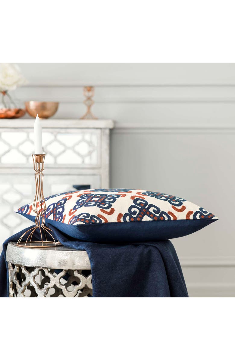 Togas Phoenix Decorative Pillow, Alternate, color, Blue