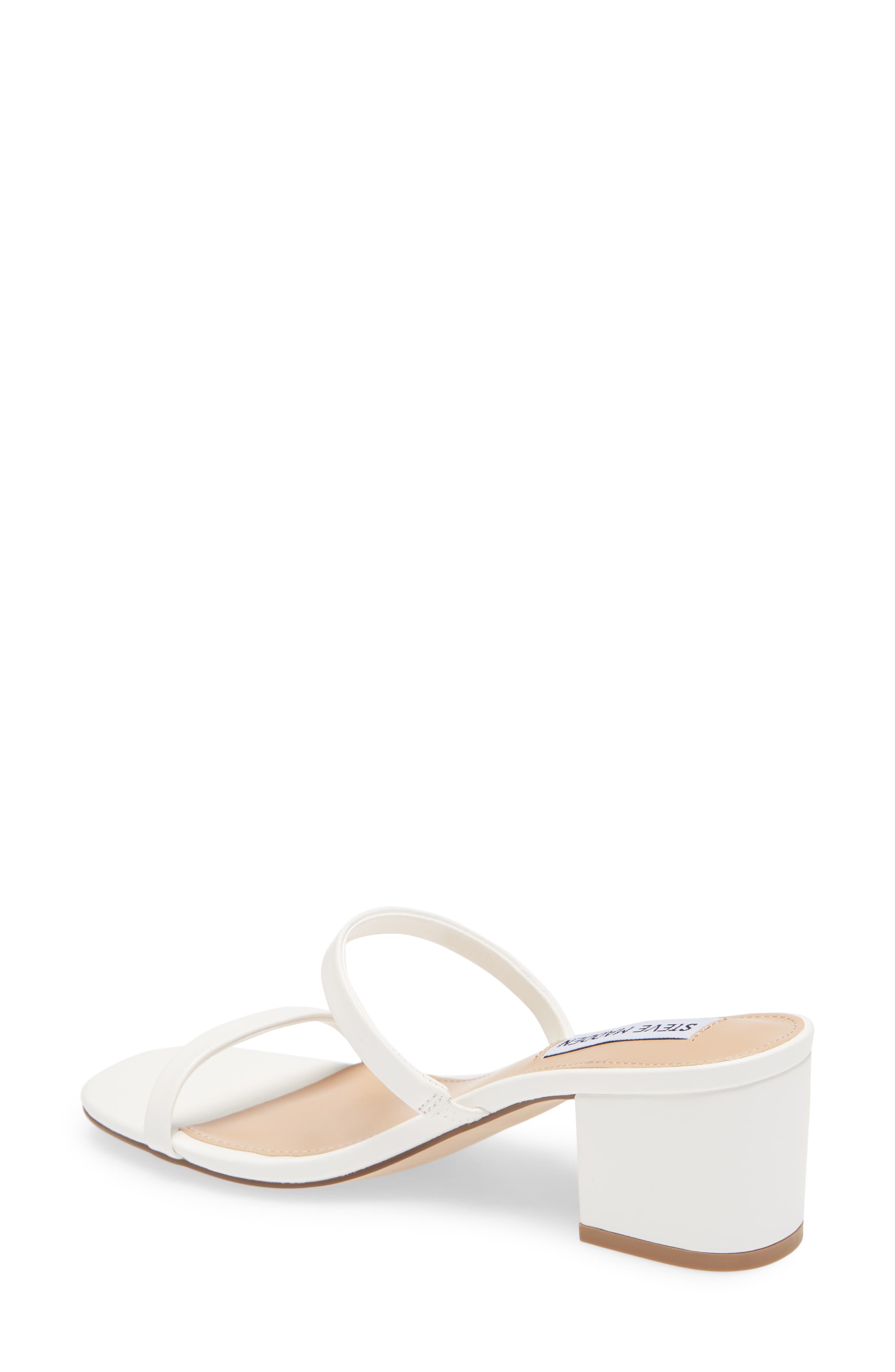 Issy Block Heel Slide Sandal, Alternate, color, WHITE