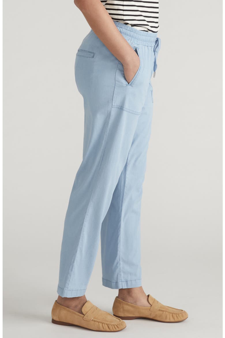Perfect Tencel Chambray Pants, Alternate, color, PACIFIC BLUE