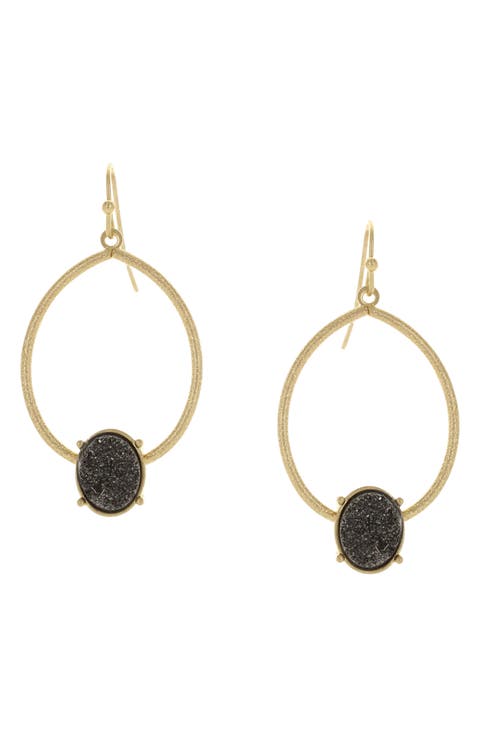 Cynthia Hoop Drop Earrings