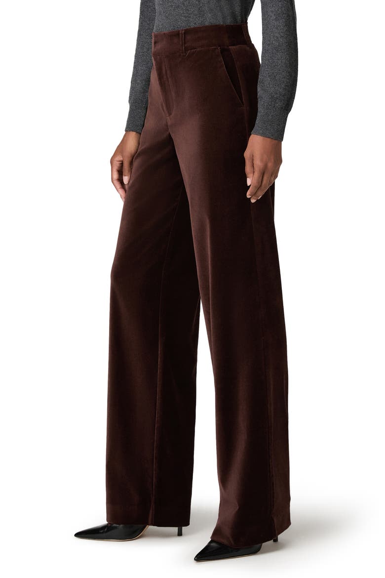 Sasha Wide Leg Trousers, Alternate, color, BURGUNDY