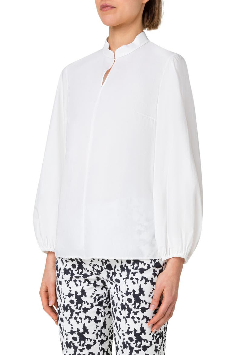 Long Sleeve Cotton Popover Blouse, Alternate, color, 011 CREAM