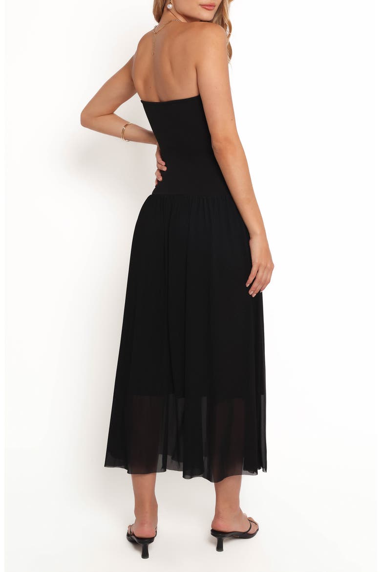 Caitie Strapless Sundress, Alternate, color, BLACK