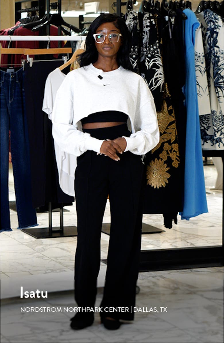 Sportswear French Terry Crewneck Crop Sweatshirt, sales video thumbnail