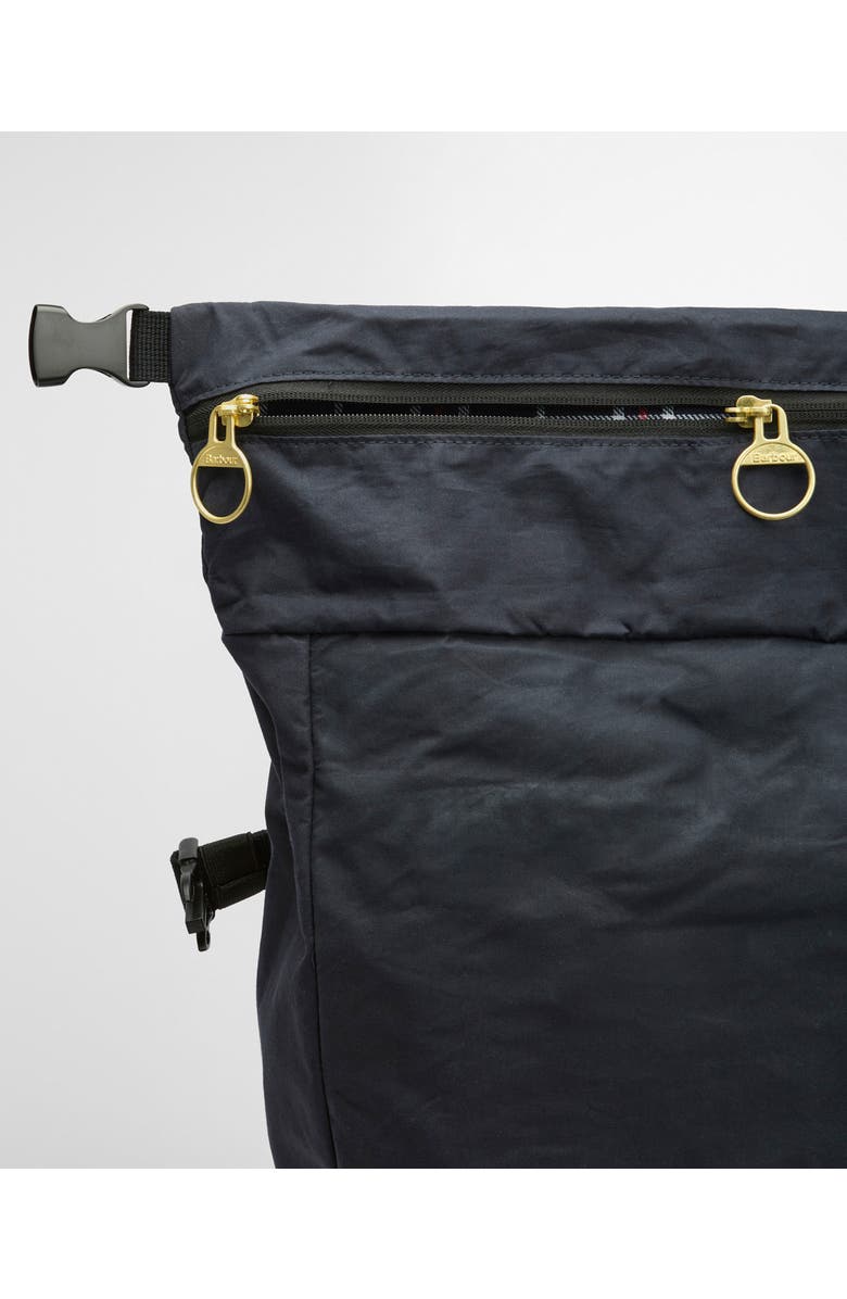 Barbour Transport Foldover Top Cotton Backpack, Alternate, color, Navy