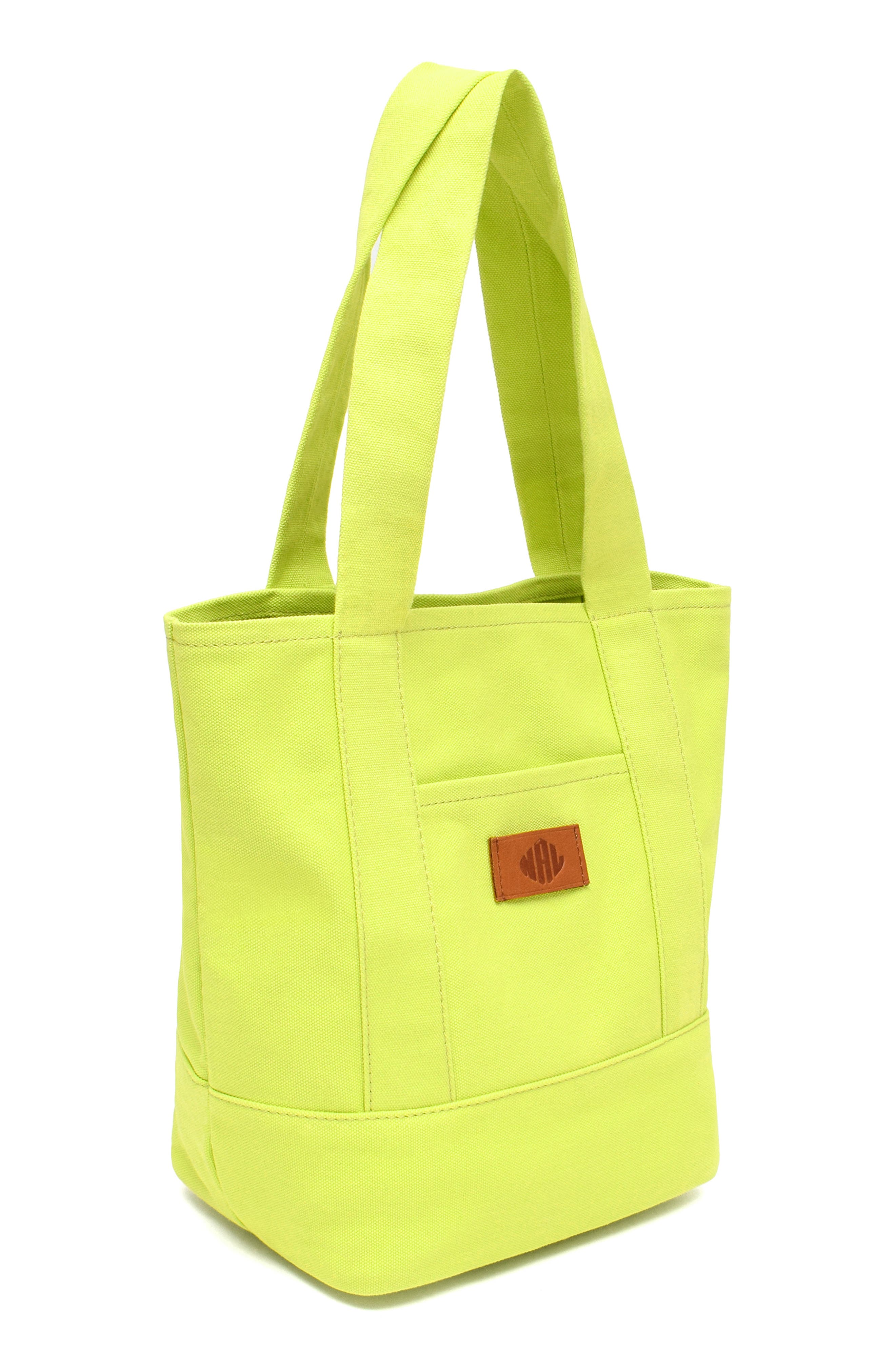 New Amsterdam Leatherworks Medium Kylee Canvas Tote, Alternate, color, Citron