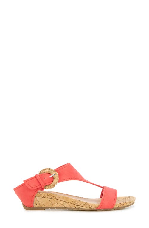 Reaction Kenneth Cole Great Buckle Wedge Sandal In Geranium