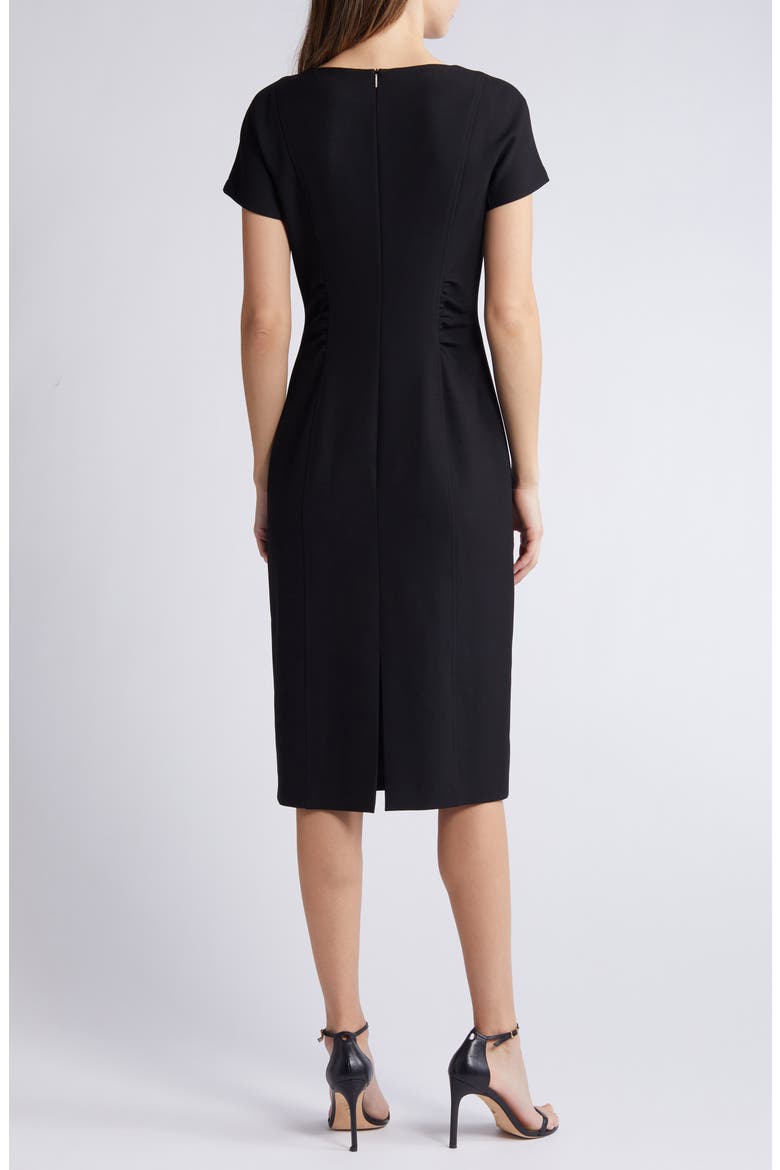 Dakela Ruched Sheath Dress, Alternate, color, BLACK