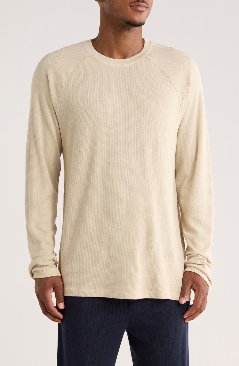 NORDSTROM RACK Waffle Long Sleeve Lounge T-Shirt, Main, color, Beige Overcast