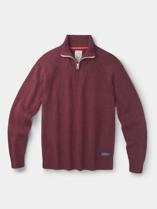Aubin Pelham Zip Neck Sweater In Red