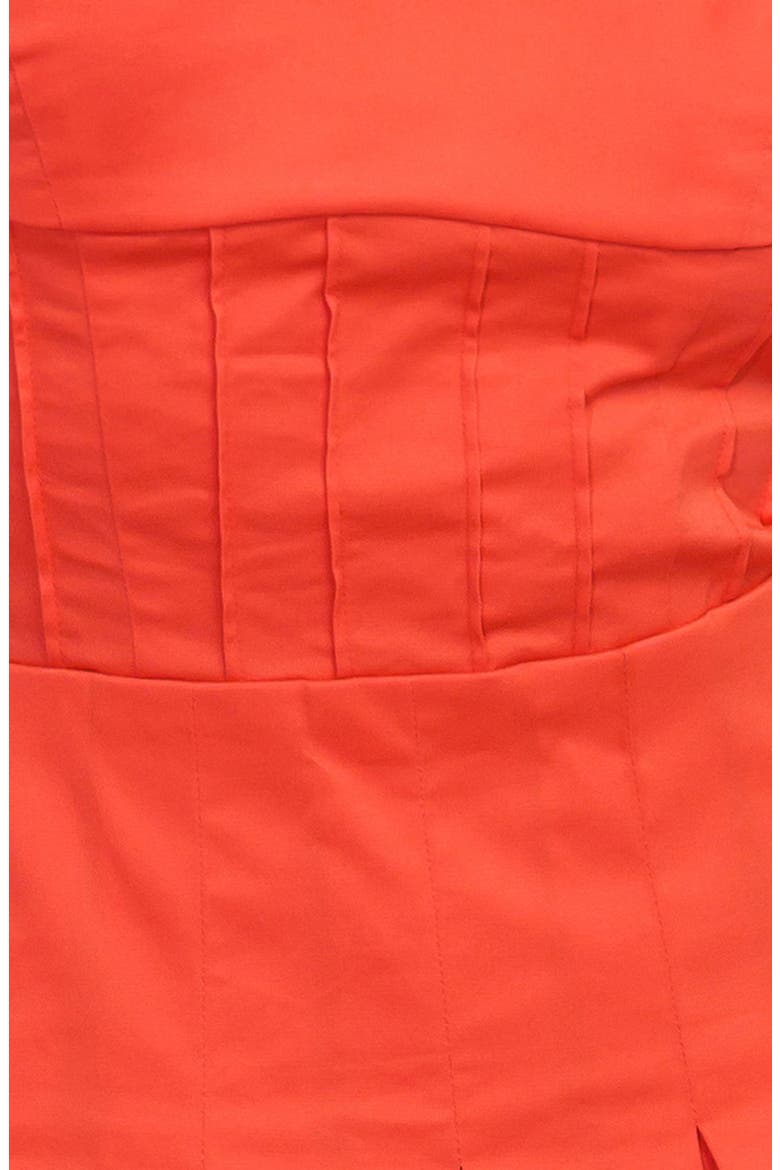 Tie Strap Stretch Cotton Midi Dress, Alternate, color, CORAL RED