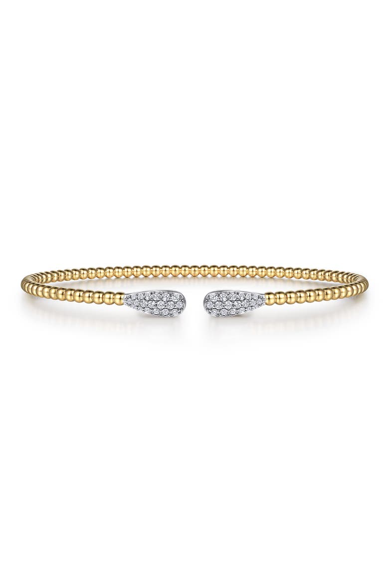 Bujukan Beaded Diamond Pavé Cuff Bracelet, Alternate, color, GOLD