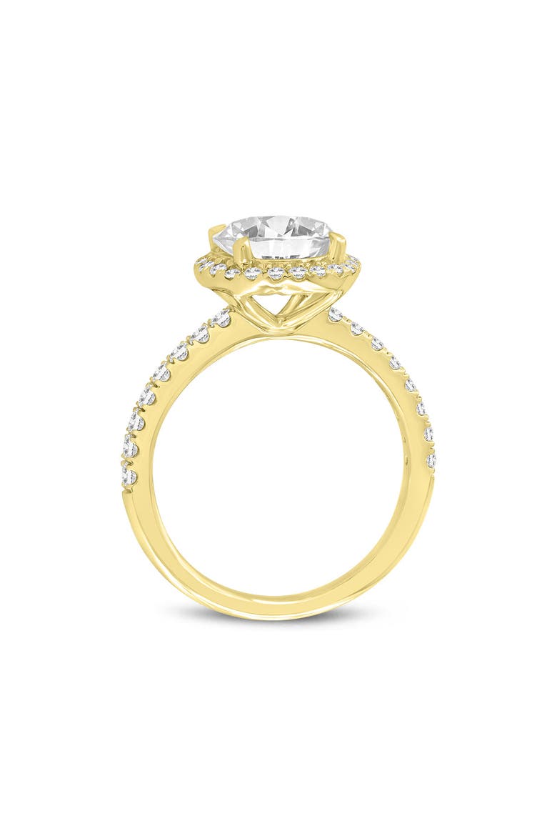Niri 14K Yellow Gold Round Lab Grown Halo Cathedral Diamond Ring - 2.45 Ct, Alternate, color, 14K Yellow Gold
