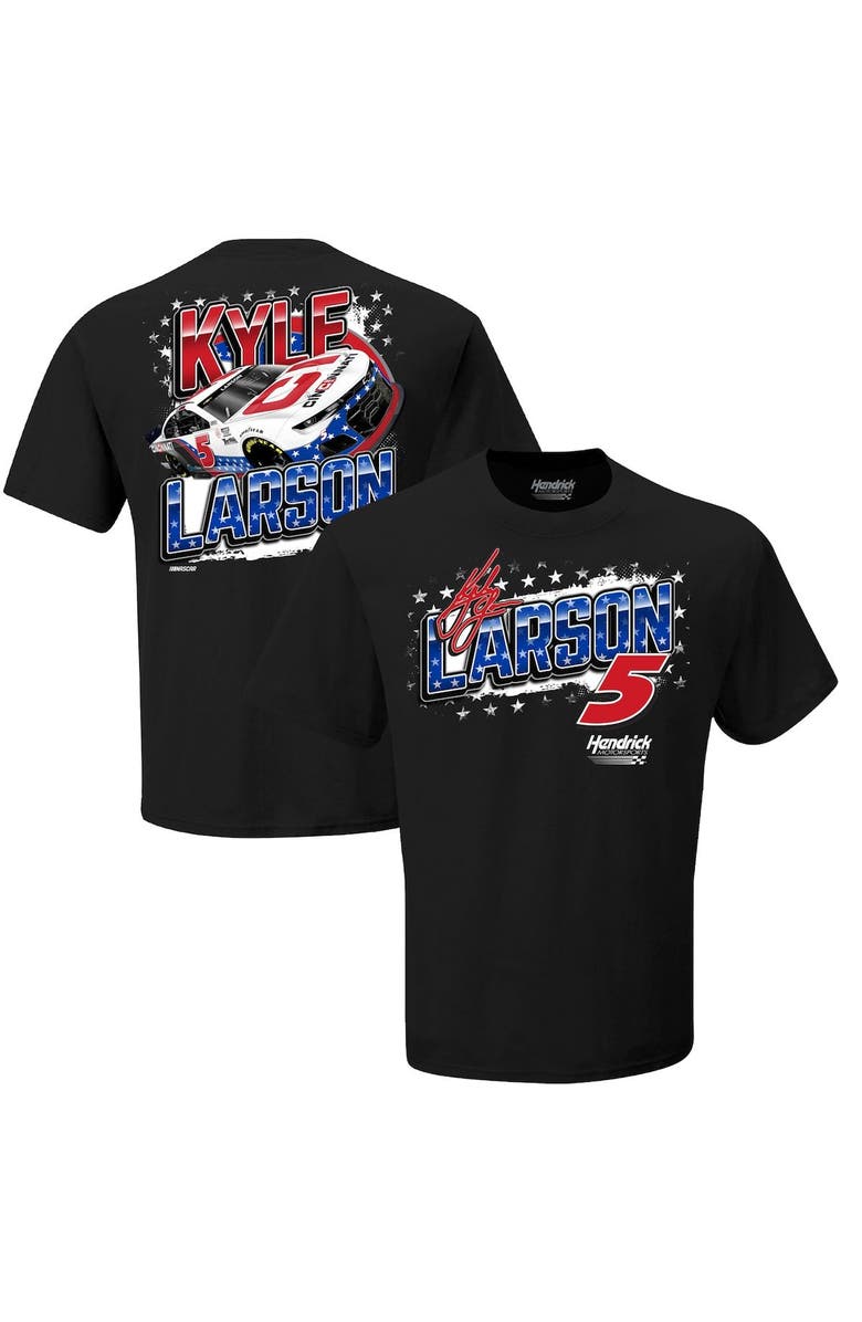 HENDRICK MOTORSPORTS TEAM COLLECTION Men's Hendrick Motorsports Team Collection Black Kyle Larson Cincinnati Inc. Graphic 2-Spot T-Shirt, Alternate, color, 
