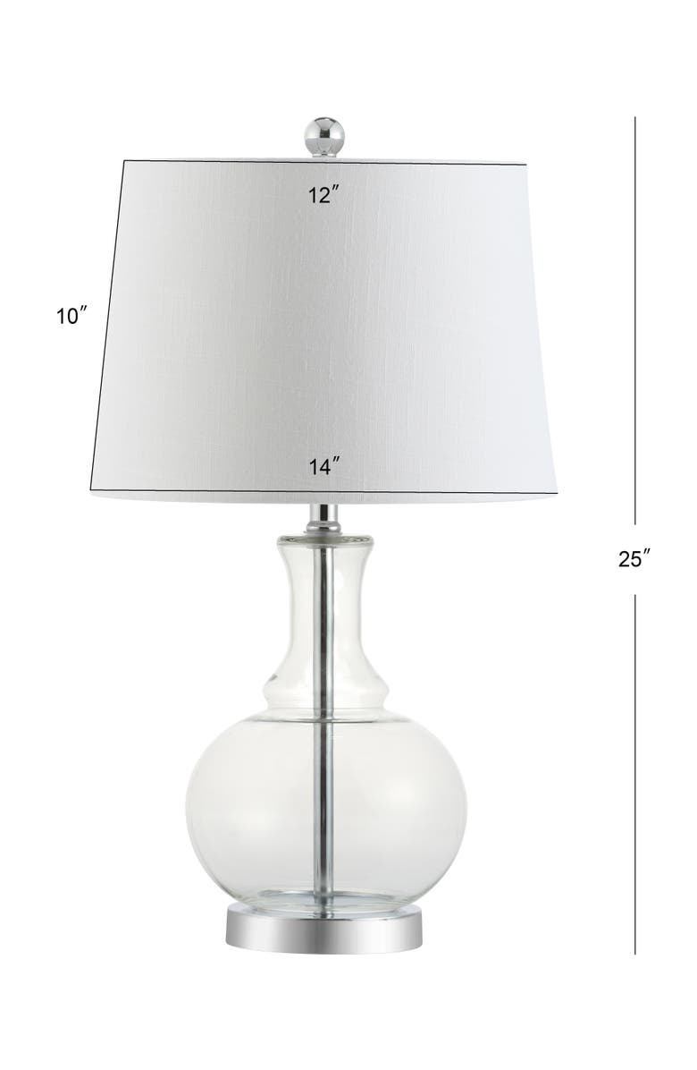 JONATHAN Y Lavelle 25" Glass LED Table Lamp, Alternate, color, Clear