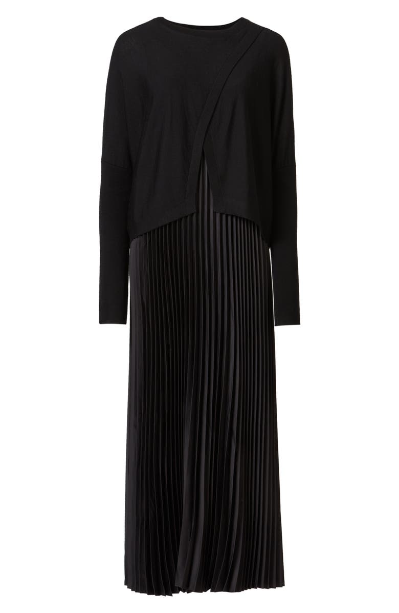 AllSaints Lori Pleated Slipdress & Sweater, Alternate, color,