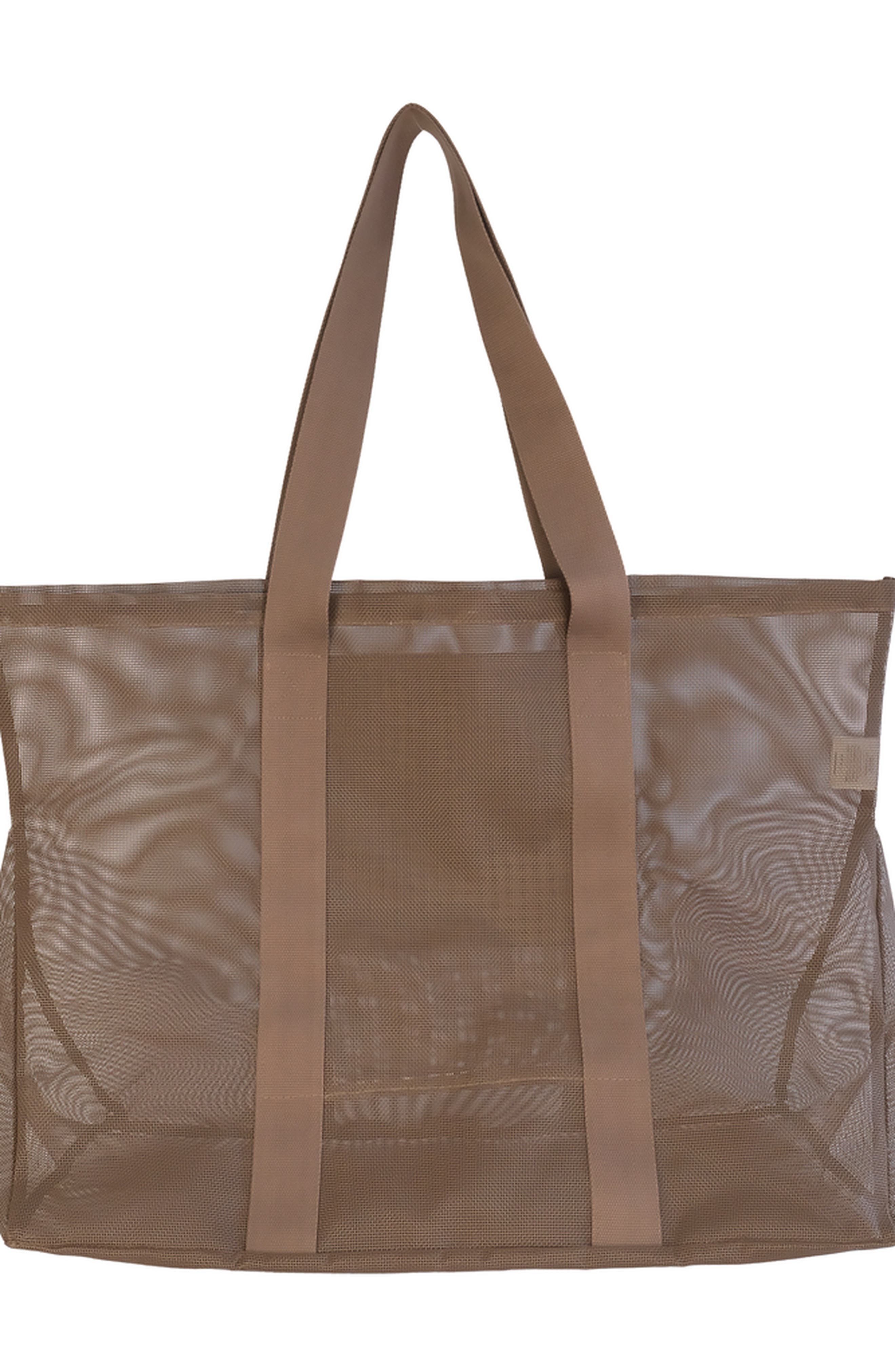 Sande Beach Hauler Mesh Beach Bag, Alternate, color, Espresso