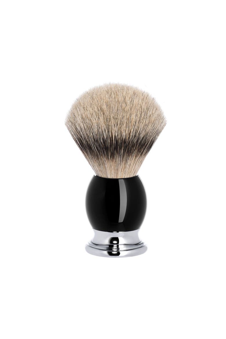 Sophist Black & Chrome Silvertip Badger Shaving Brush, Main, color, Black and Chrome