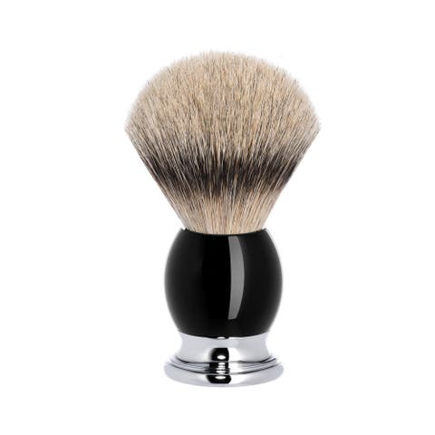 Sophist Black & Chrome Silvertip Badger Shaving Brush