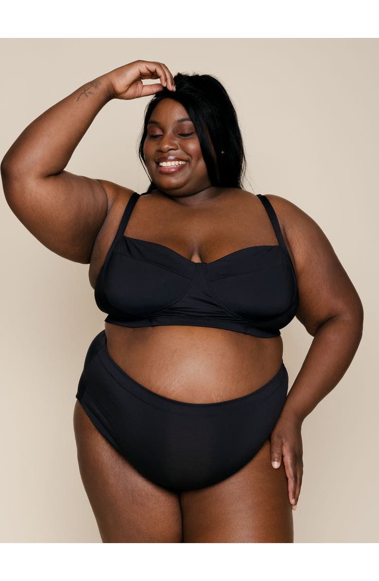 Kitty and Vibe Soft Underwire Bikini Top, Alternate, color, Black