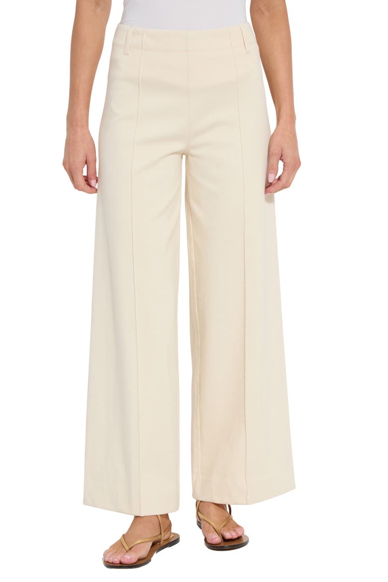 Nova High Waist Pintuck Wide Leg Jeans, Main, color, COCO CLAY