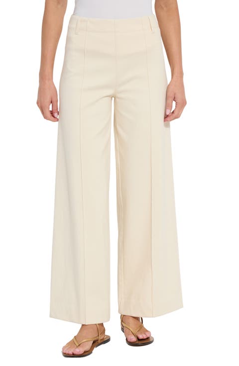 Nova High Waist Pintuck Wide Leg Jeans