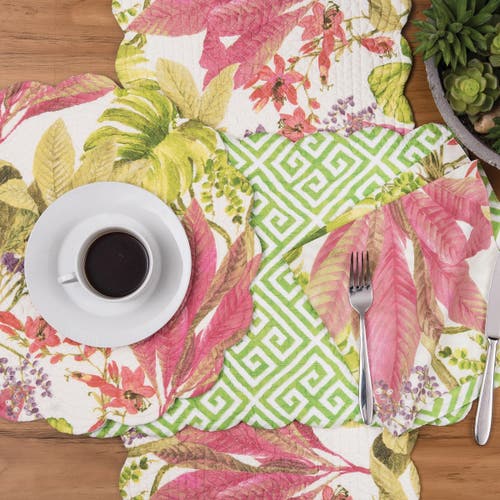 C & F Home C&f Home Moana Cotton Reversible Napkin Set Of 6 In Green