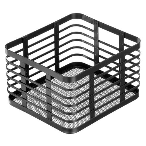 Mdesign Metal Pantry Basket With Handles In Black