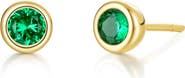 Lafonn Bezel Simulated Birthstone Stud Earrings