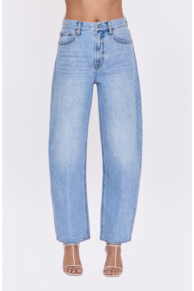 Wes High Waist Barrel Jeans, Main, color, GAZE
