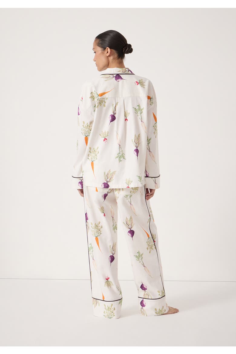 Long Sleeve Brushed Cotton Pyjamas, Alternate, color, Purple Mix