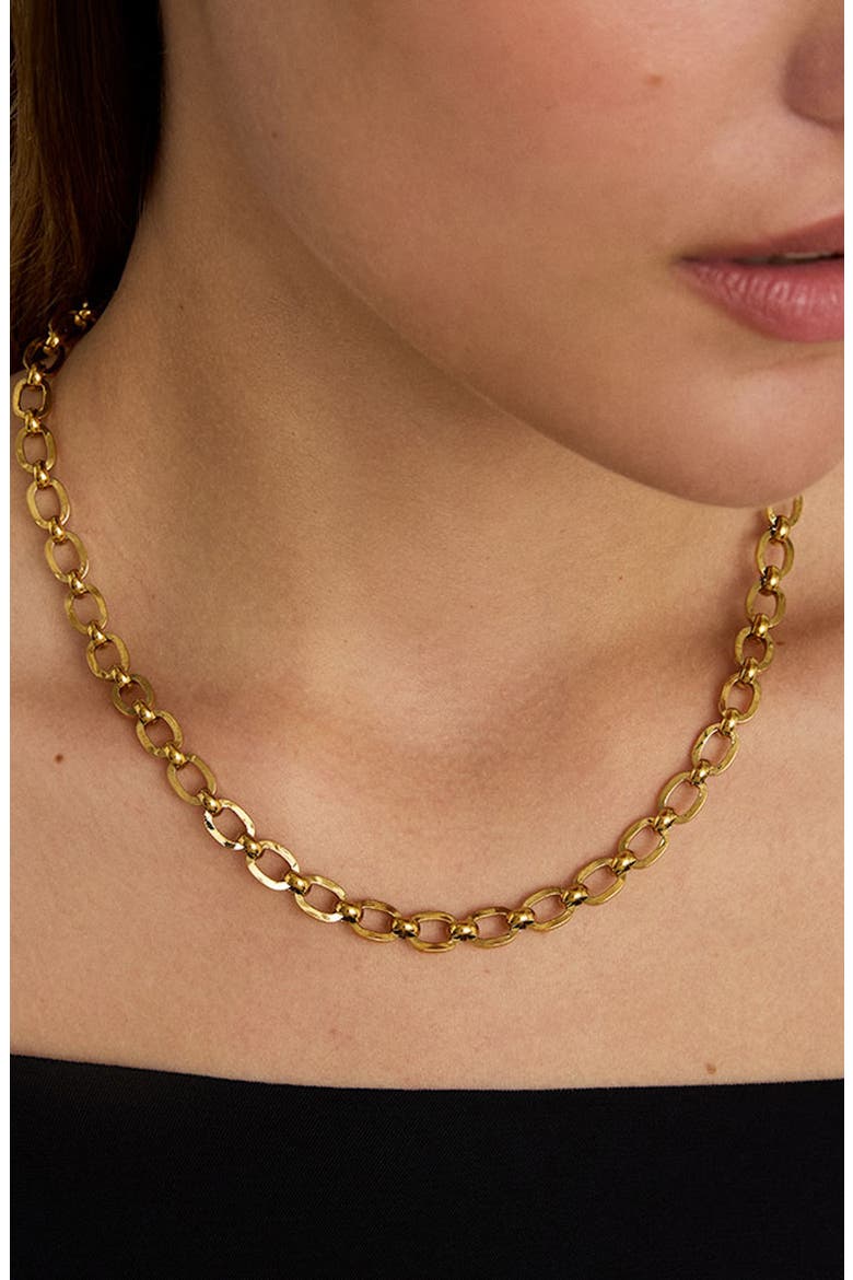 Monaco Chain Necklace, Alternate, color, GOLD