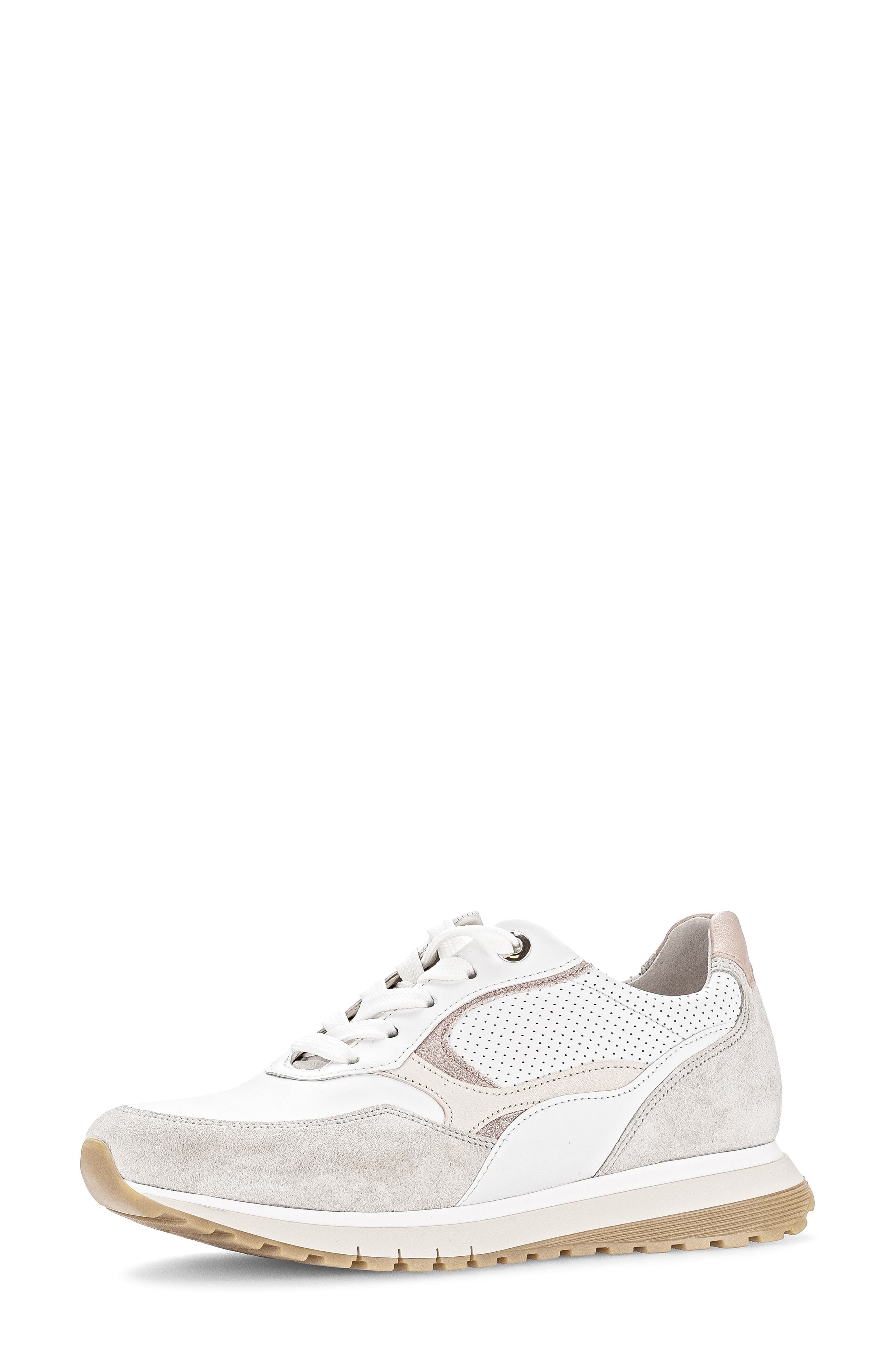 Gabor Lace-Up Sneaker, Main, color, Ivory