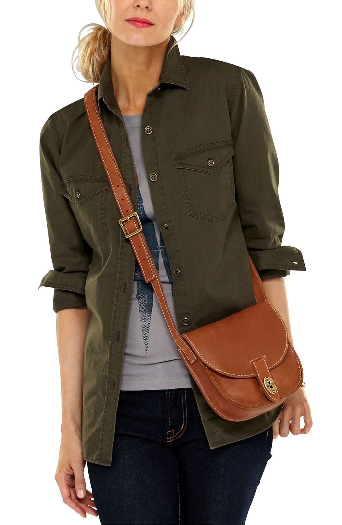 'Austin - Small' Crossbody Bag, Alternate, color, SADDLE