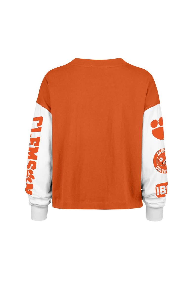 Women's '47 Orange Clemson Tigers Sydney Long Sleeve T-Shirt, Alternate, color, Orange