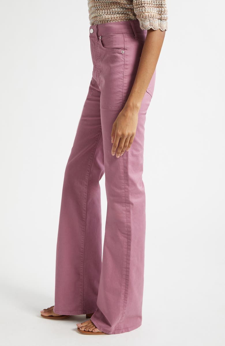 Veronica Beard Crosbie Stitch Pocket High Waist Wide Leg Pants, Alternate, color, Orchid Haze