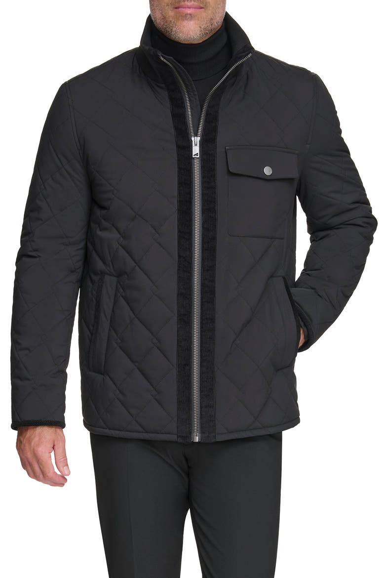 Amberg Water Resistant Jacket, Main, color, BLACK