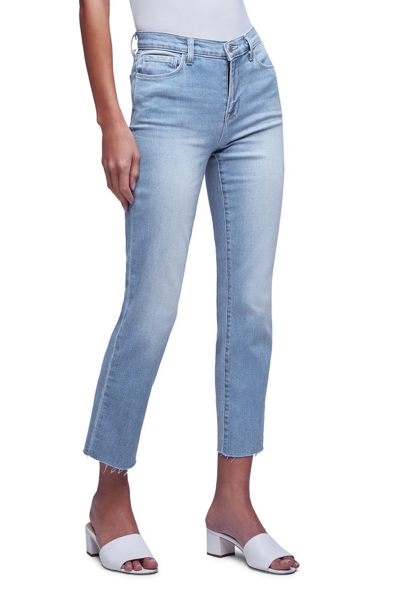 L'AGENCE Sada High Waist Crop Slim Leg Jeans, Alternate, color,