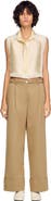 SANDRO Cropped shirt with lace detail