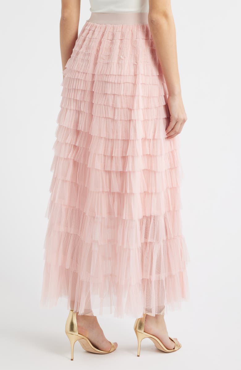 CIEBON Niki Mesh Ruffle Skirt, Alternate, color, Pink