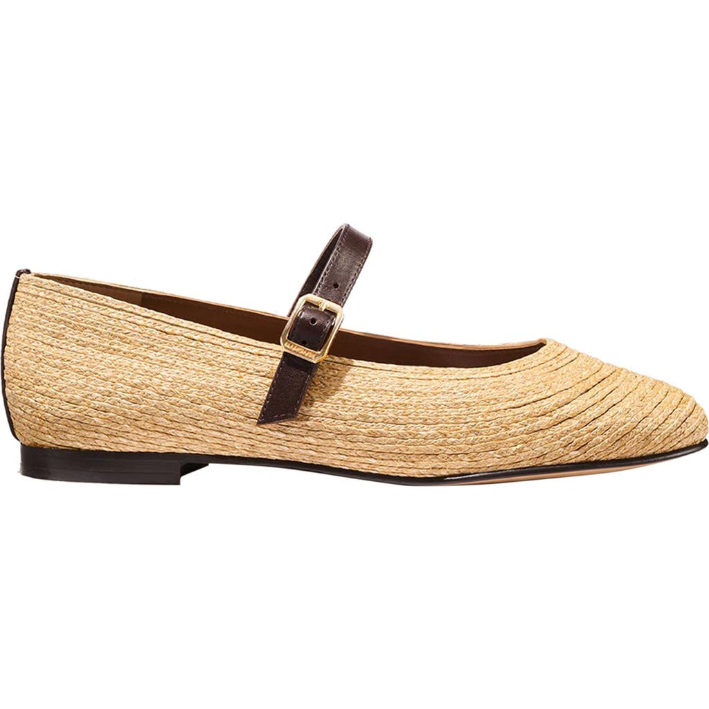 MARGAUX The Demi Jane Flat in Natural Raffia at Nordstrom, Size 39