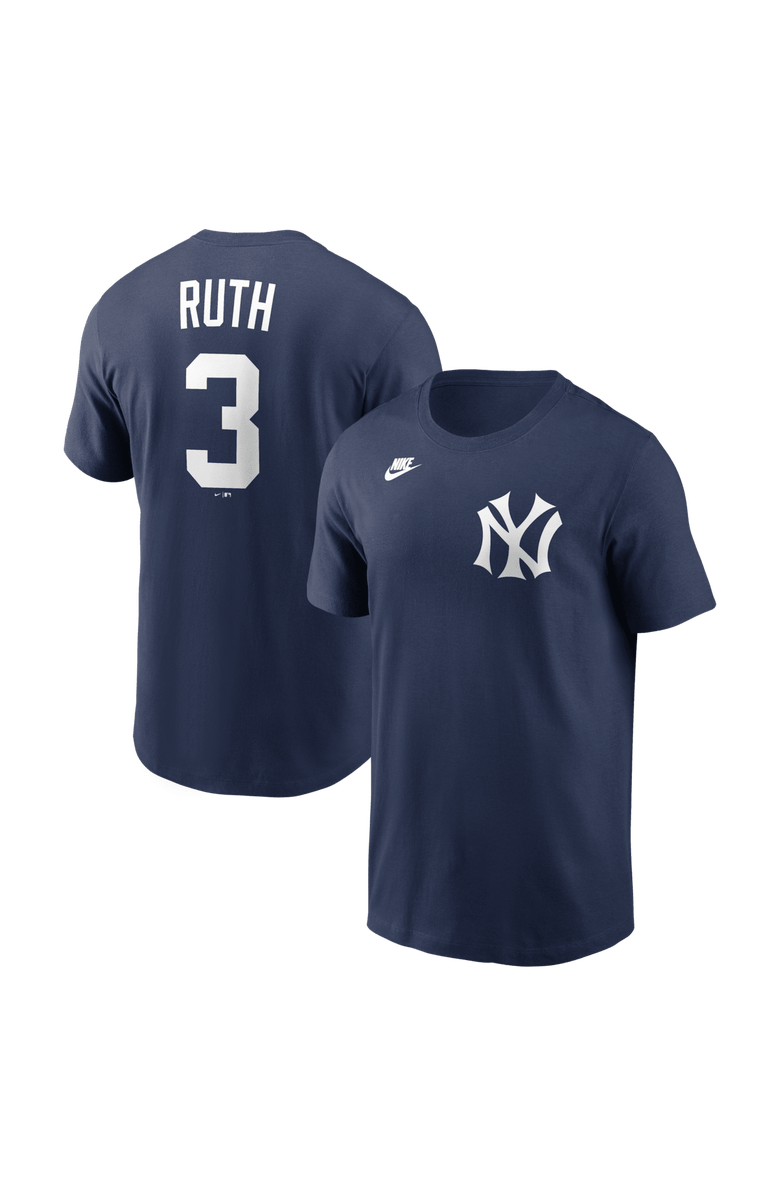 Nike Men's Nike Babe Ruth Navy New York Yankees Cooperstown Collection Name & Number T-Shirt, Alternate, color, Navy