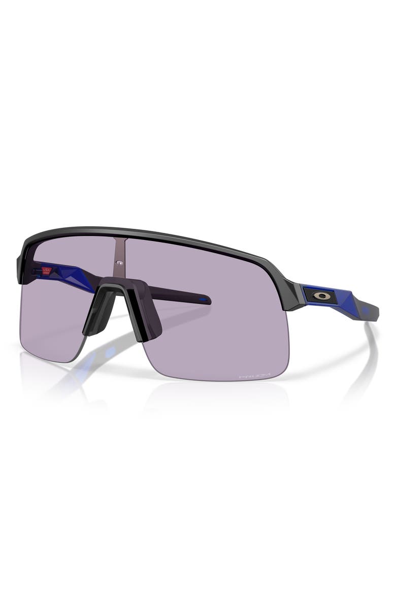 Oakley Sutro Lite Low Bridge Fit 139mm Prizm<sup>™</sup> Semi Rimless Wrap Shield Sunglasses, Alternate, color, Black Grey