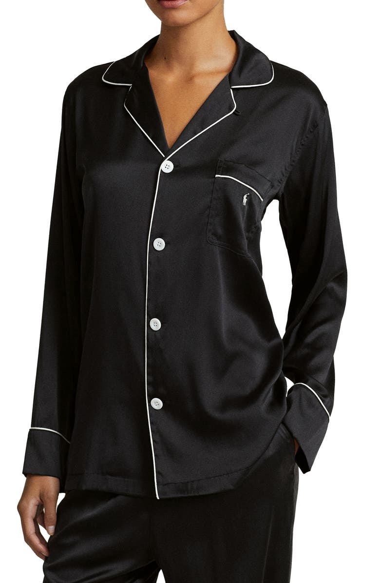 Polo Ralph Lauren Stretch Silk Pajamas, Alternate, color, 