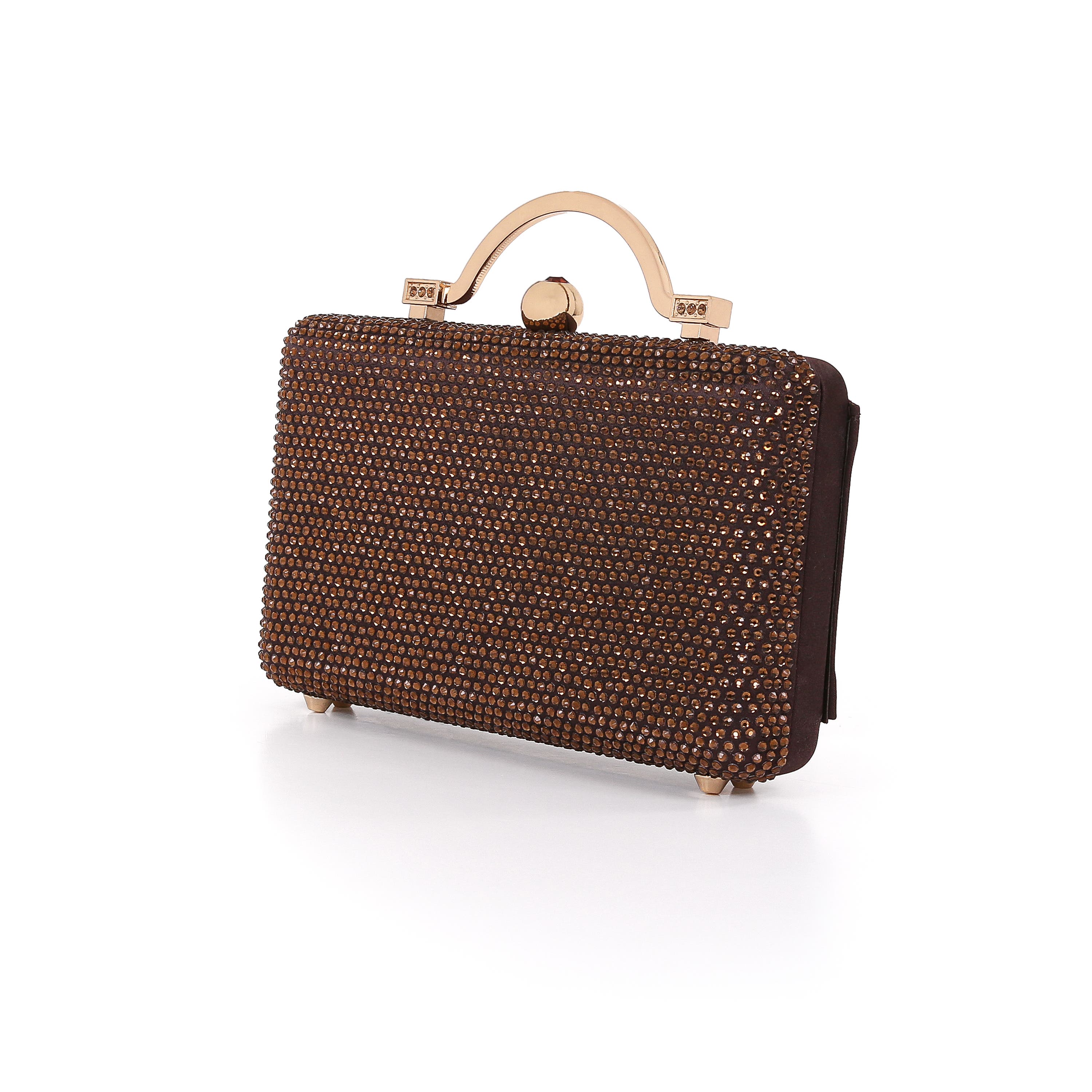 Jude Crystal Minaudiere with Outer Pocket, Alternate, color, Brown