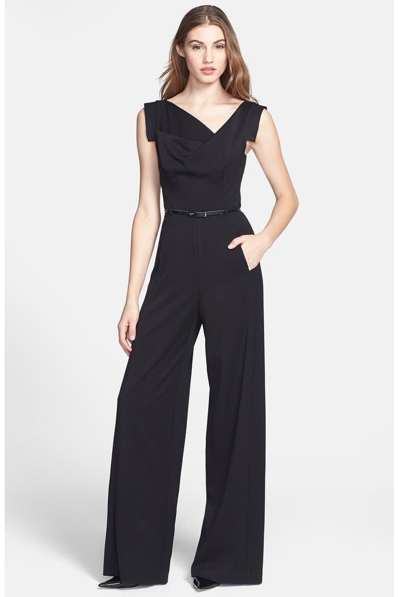 Wide Leg Jumpsuit, Main, color, BLACK