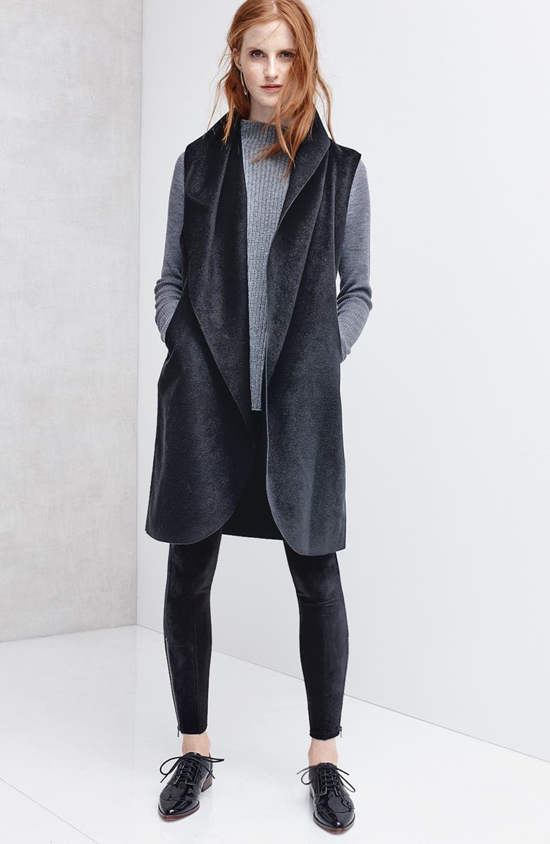 Halogen<sup>®</sup> 'Waterfall' Drape Front Vest, Alternate, color, 